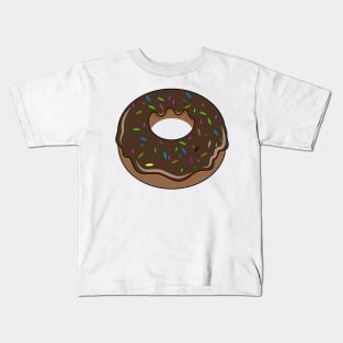 T-shirt featuring a cute, colorful, glossy donut with chocolate Kids T-Shirt